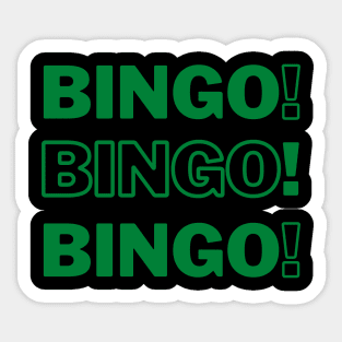 Bingo Bingo Bingo Green Sticker